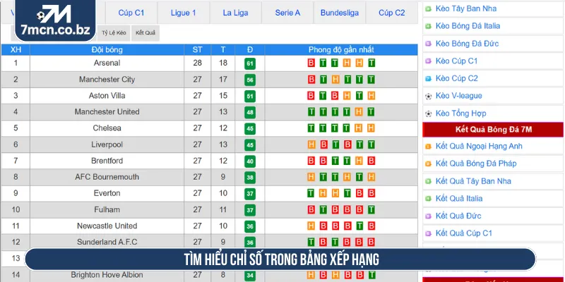 Bảng xếp hạng thiết kế linh hoạt cho mọi thông tin